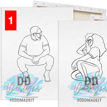 Load image into Gallery viewer, Valentine Paint Canvases