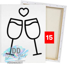 Load image into Gallery viewer, Valentine Paint Canvases