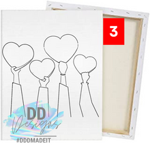 Load image into Gallery viewer, Valentine Paint Canvases