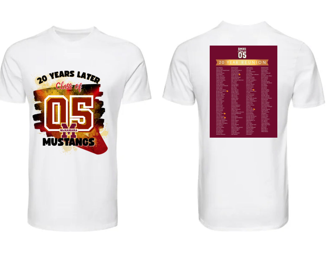 McNamara Class of 2005 20th Anniversary Shirts