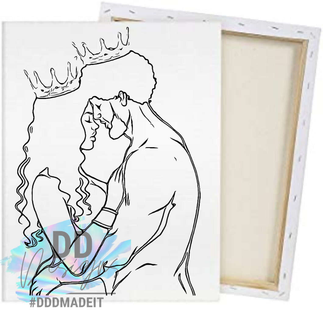 Couple Paint Canvas Kit