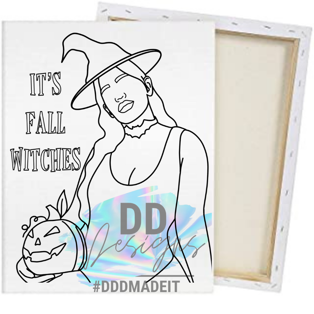 It’s Fall Witches Paint Canvas Kit