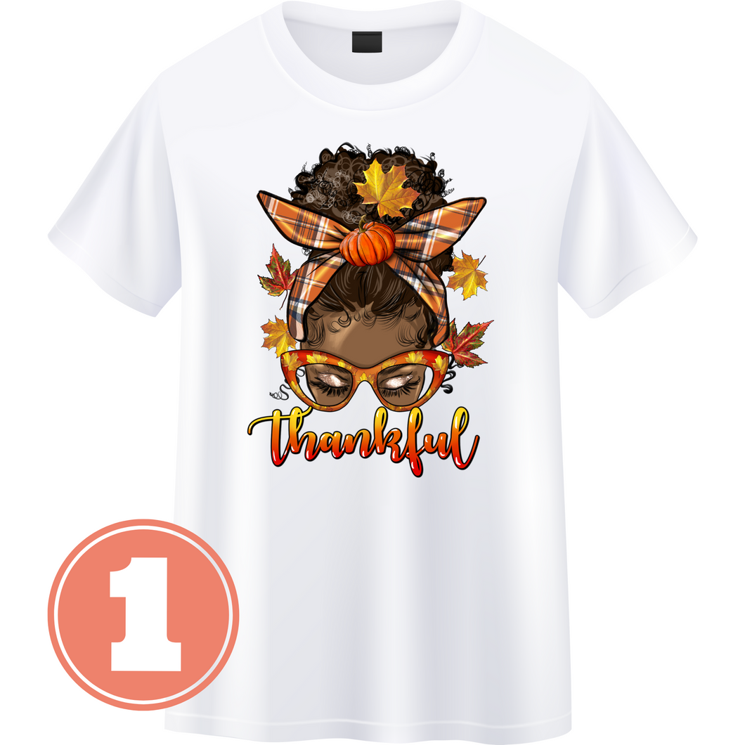Youth Thanksgiving Themed Crew Neck Shirts